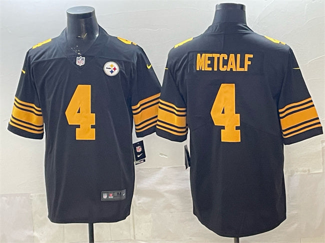 Mens Pisttburgn Steelers #4 DK Metcalf Black Color Rush Vapor Untouchable Limited Stitched Football Jersey