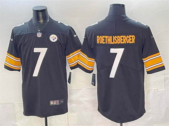 Mens Pisttburgn Steelers #7 Ben Roethlisberger Black Vapor Untouchable Limited Stitched Football Jersey