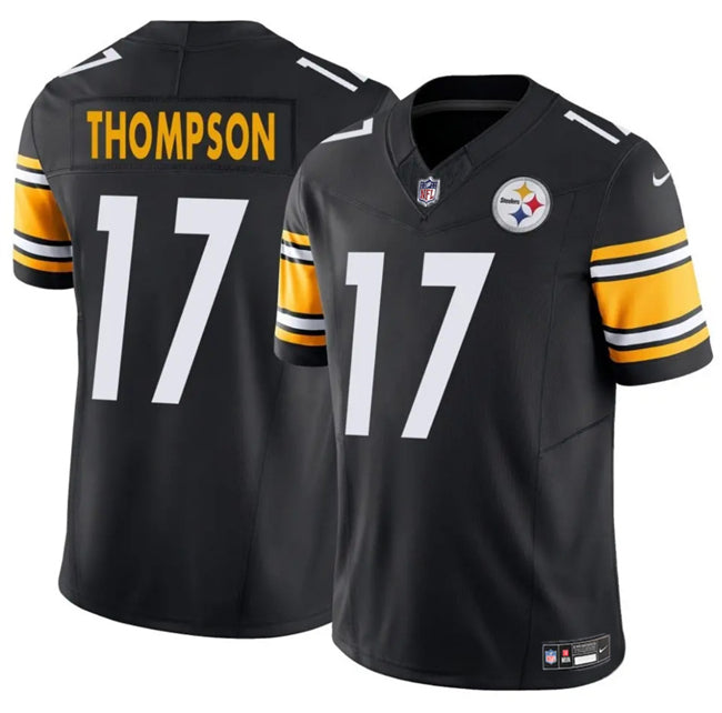 Mens Pittsburgh Steelers #17 Skylar Thompson Black 2025 FUSE Vapor Untouchable Limited Stitched Jersey