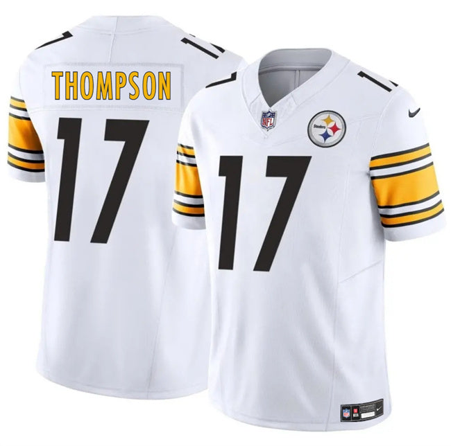 Mens Pittsburgh Steelers #17 Skylar Thompson White 2025 FUSE Vapor Untouchable Limited Stitched Jersey