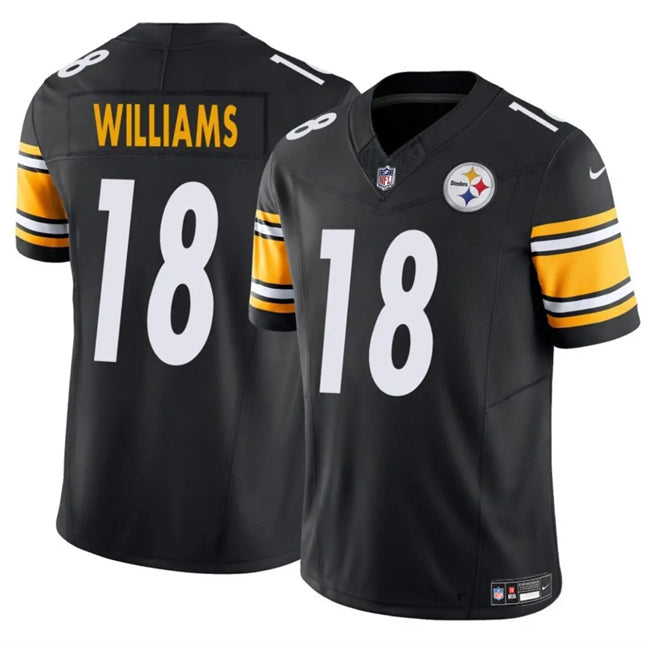 Mens Pittsburgh Steelers #18 Mike Williams Black 2024 FUSE Vapor Untouchable Limited Stitched Jersey