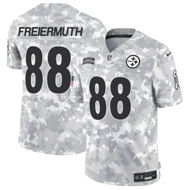 Mens Pittsburgh Steelers #88 Pat Freiermuth 2024 FUSE Arctic Camo Salute to Service Limited Stitched Football Jersey