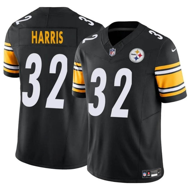 Mens Pittsburgh Steelers #32 Franco Harris Black 2024 FUSE Alternate Vapor Untouchable Limited Stitched Jersey