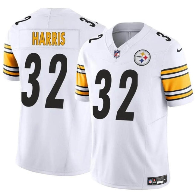 Mens Pittsburgh Steelers #32 Franco Harris White 2024 FUSE Alternate Vapor Untouchable Limited Stitched Jersey