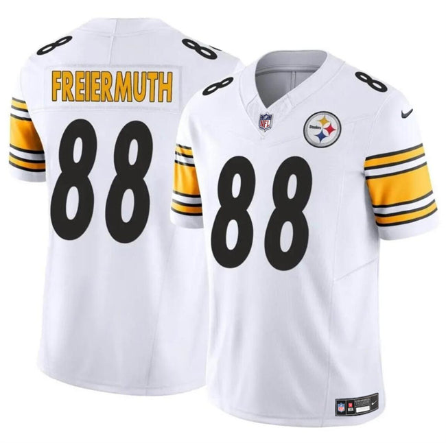 Mens Pittsburgh Steelers #88 Pat Freiermuth White 2024 FUSE Alternate Vapor Untouchable Limited Stitched Jersey