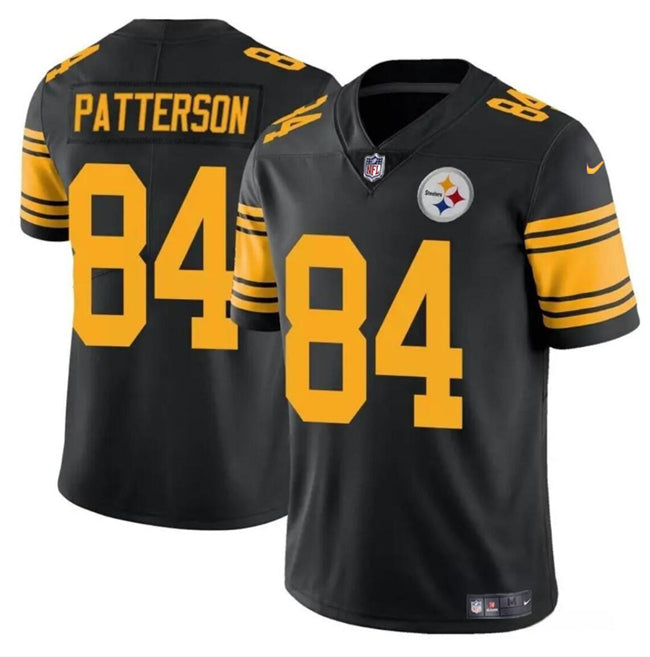 Mens Pittsburgh Steelers #84 Cordarrelle Patterson Black Color Rush Limited Stitched Jersey