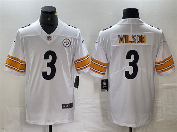 Mens Pittsburgh Steelers #3 Russell Wilson White Vapor Untouchable Limited Stitched Jersey