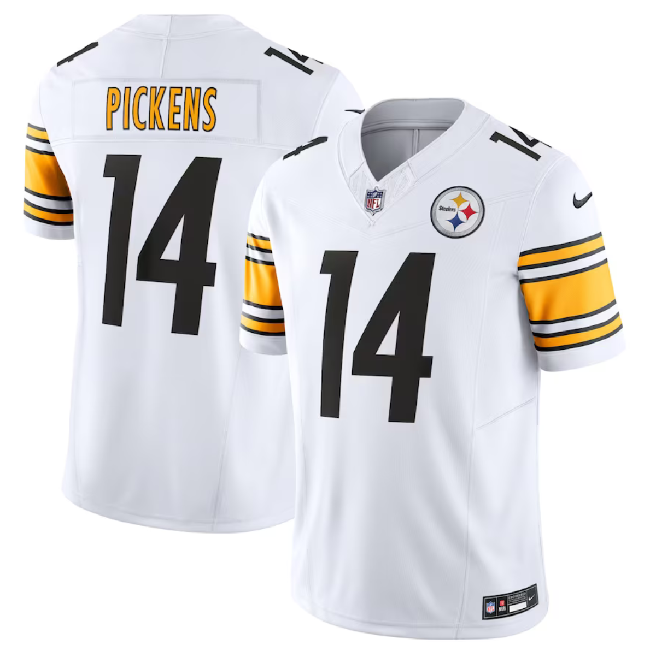 Mens Pittsburgh Steelers #14 George Pickens White 2023 FUSE Vapor Untouchable Limited Stitched Jersey