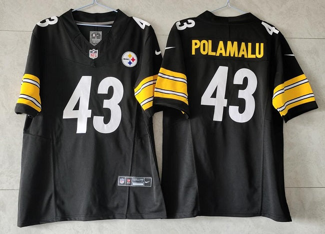 Mens Pittsburgh Steelers #43 Troy Polamalu Black 2023 FUSE Vapor Untouchable Limited Jersey