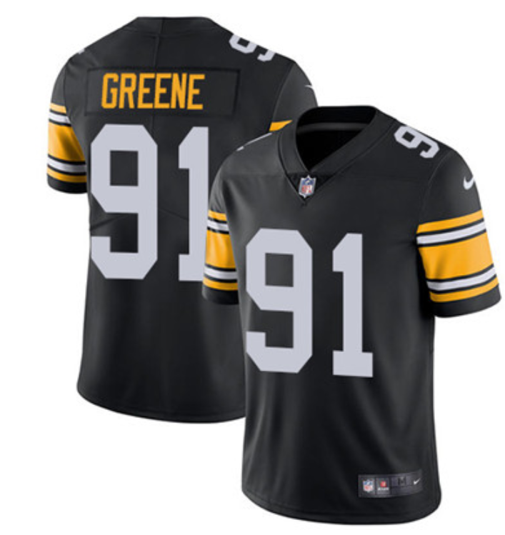 Mens Pittsburgh Steelers #91 Kevin Greene Black Vapor Untouchable Limited Stitched Jersey