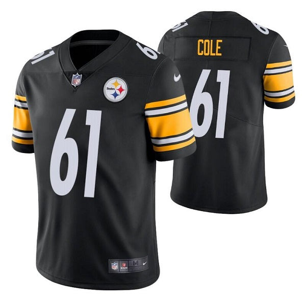 Mens Pittsburgh Steelers #61 Mason Cole Black Vapor Untouchable Limited Stitched Jersey