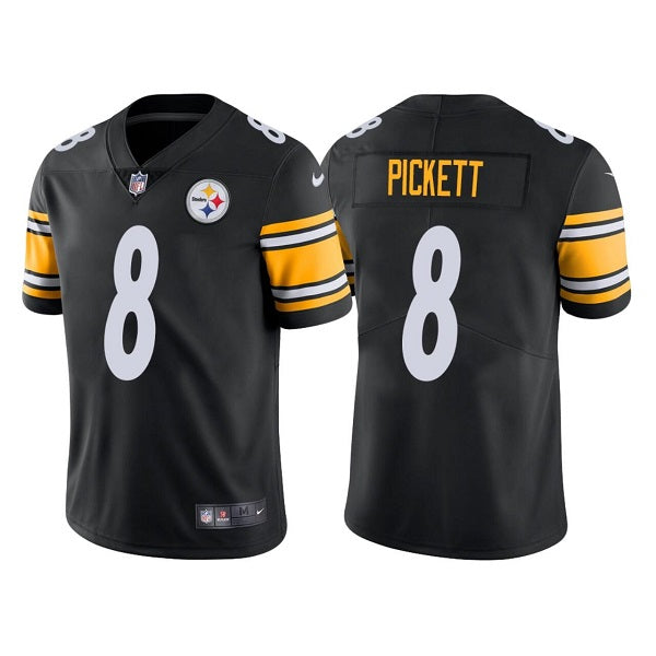 Mens Pittsburgh Steelers #8 Kenny Pickett Black NFL Draft Vapor Untouchable Limited Stitched Jersey