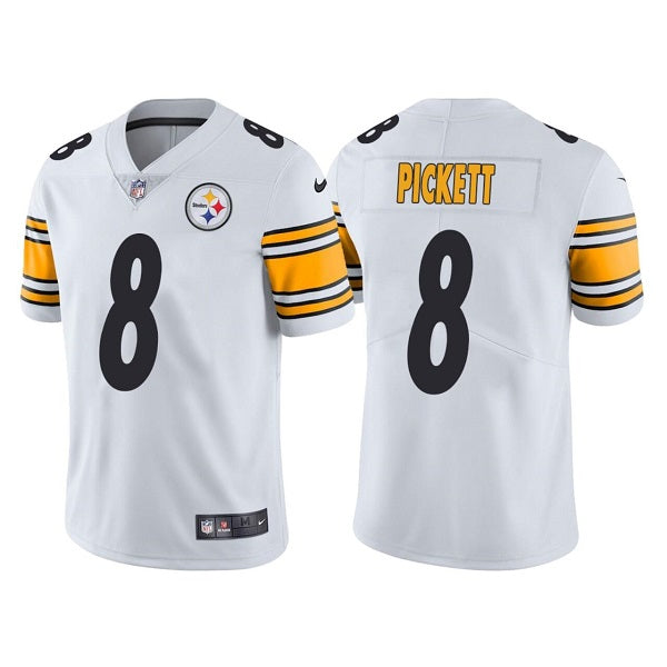Mens Pittsburgh Steelers #8 Kenny Pickett White NFL Draft Vapor Untouchable Limited Stitched Jersey