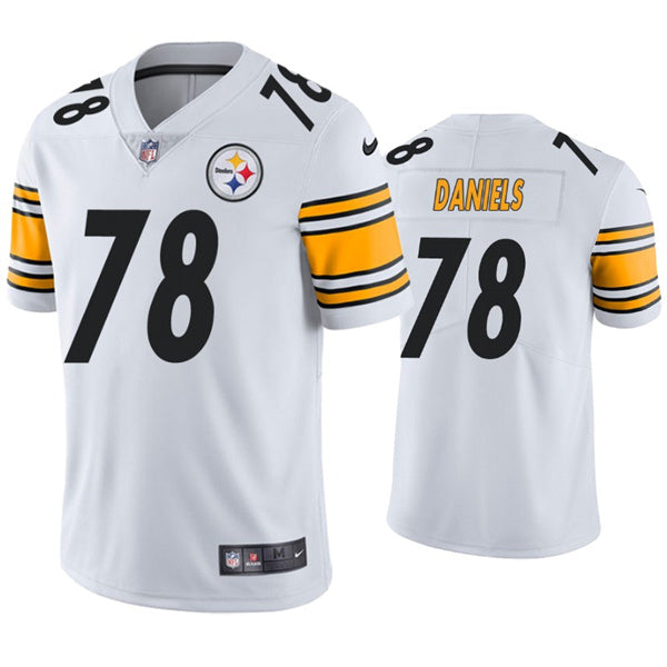 Mens Pittsburgh Steelers #78 James Daniels White Vapor Untouchable Limited Stitched Jersey
