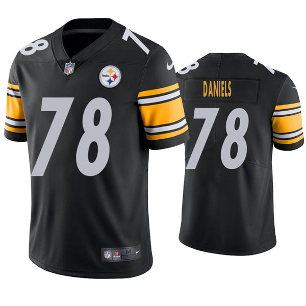 Mens Pittsburgh Steelers #78 James Daniels Black Vapor Untouchable Limited Stitched Jersey