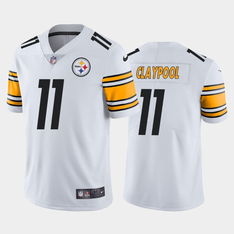 Mens Pittsburgh Steelers #11 Chase Claypool White Vapor Untouchable Limited Stitched Jersey