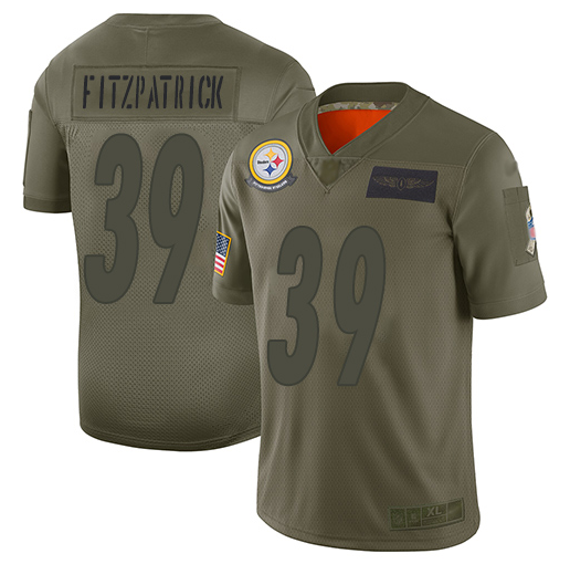 Mens Pittsburgh Steelers #39 Minkah Fitzpatrick 2019 Camo Salute To Service Limited Stitched NFL Jersey