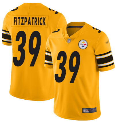Mens Pittsburgh Steelers #39 Minkah Fitzpatrick Gold Inverted Legend NFL Jersey
