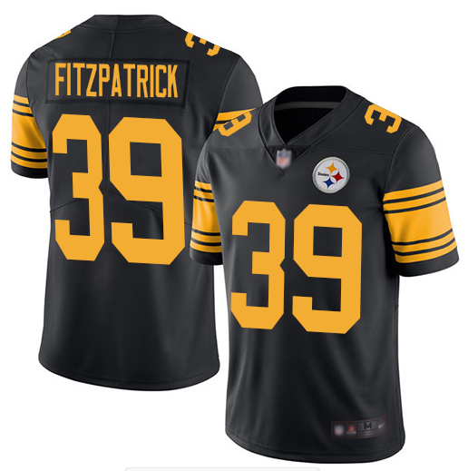 Mens Pittsburgh Steelers #39 Minkah Fitzpatrick Black Color Rush Limited Stitched NFL Jersey