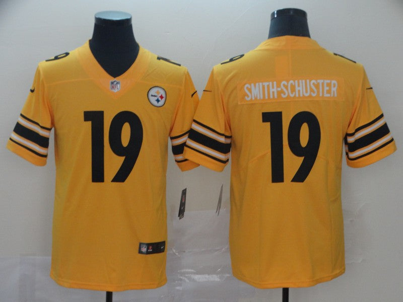 Mens Pittsburgh Steelers #19 JuJu Smith-Schuster Gold Inverted Legend Stitched NFL Jersey