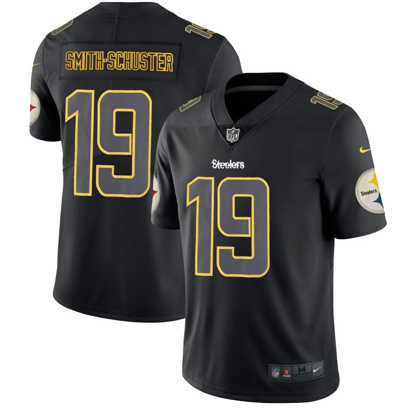 Mens Pittsburgh Steelers #19 JuJu Smith-Schuster 2018 Black Impact Limited Stitched NFL Jersey