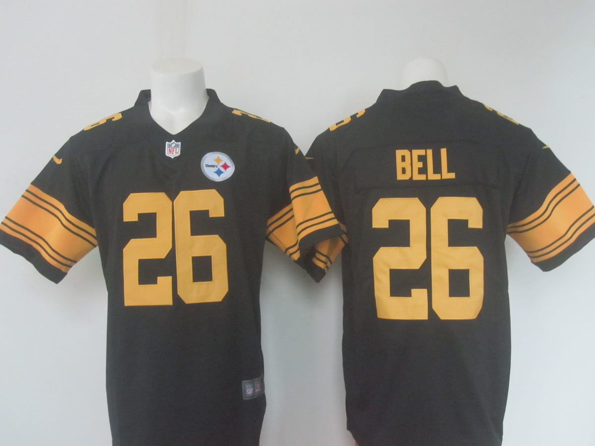 Mens Nike Steelers # 26 LeVeon Bell Black Limited Rush Stitched NFL Jersey