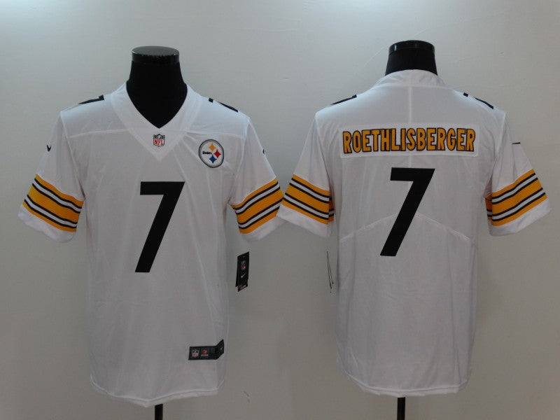 Mens Pisttburgn Steelers #7 Ben Roethlisberger White Vapor Untouchable Player Limited Jersey