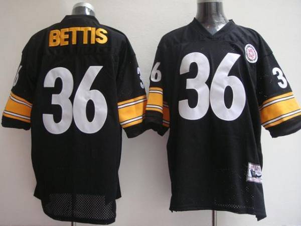 Mitchell Ness Steelers #36 Jerome Bettis Black Stitched Throwback NFL Jersey