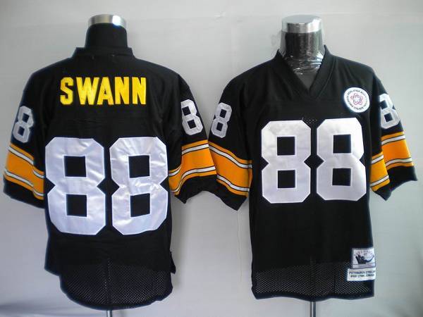 Mitchell Ness Steelers #88 Lynn Swann Black Stitched Throwback NFL Jersey