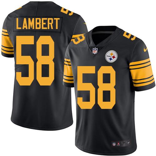 Nike Steelers #58 Jack Lambert Black Mens Stitched NFL Limited Rush Jersey