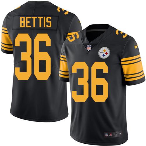 Nike Steelers #36 Jerome Bettis Black Mens Stitched NFL Limited Rush Jersey