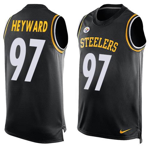Nike Steelers #97 Cameron Heyward Black Team Color Mens Stitched NFL Limited Tank Top Jersey