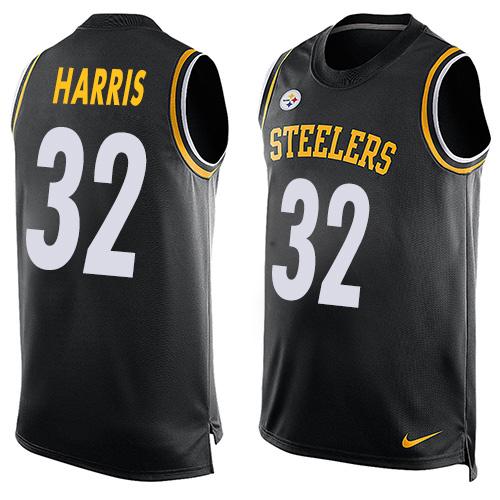 Nike Steelers #32 Franco Harris Black Team Color Mens Stitched NFL Limited Tank Top Jersey