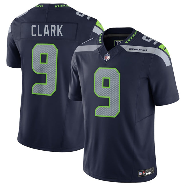 Mens Seattle Seahawks #9 Bud Clark Navy 2026 Draft FUSE Vapor Untouchable Limited Stitched Football Jersey