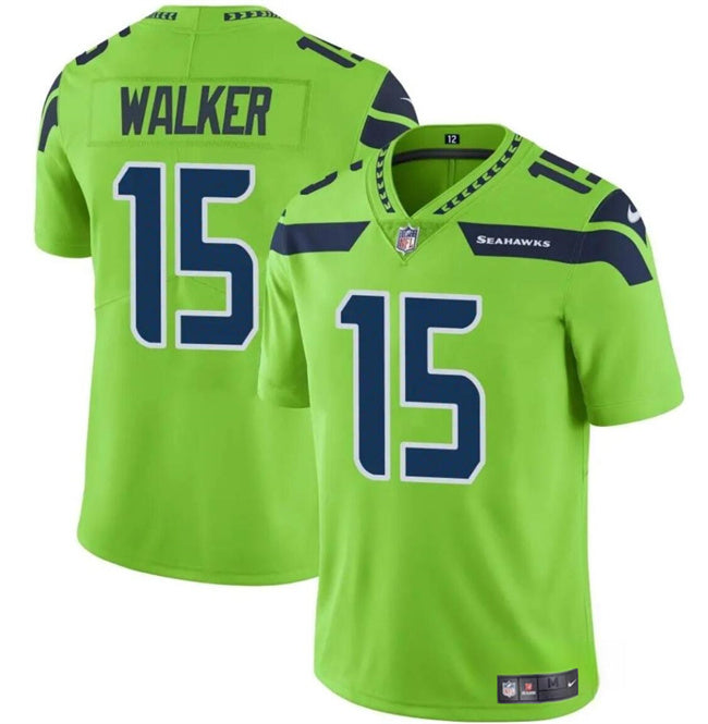 Mens Seattle Seahawks #15 PJ Walker Green Vapor Limited Stitched Football Jersey