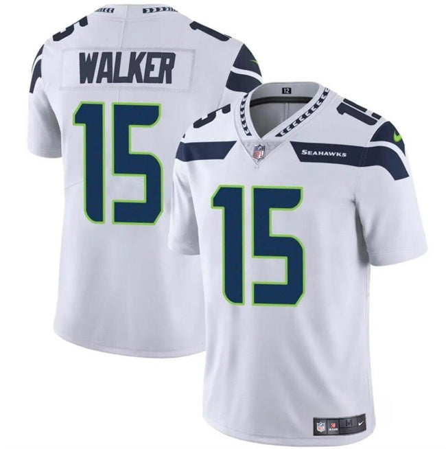 Mens Seattle Seahawks #15 PJ Walker White Vapor Limited Stitched Football Jersey