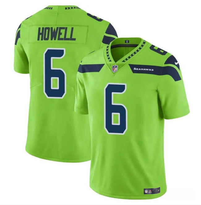 Mens Seattle Seahawks #6 Sam Howell Green Vapor Limited Stitched Football Jersey