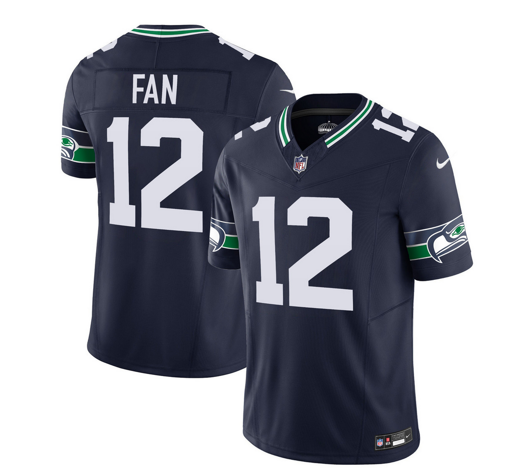 Mens Seattle Seahawks #12 Fan 2023 FUSE Navy Limited Stitched Football Jersey