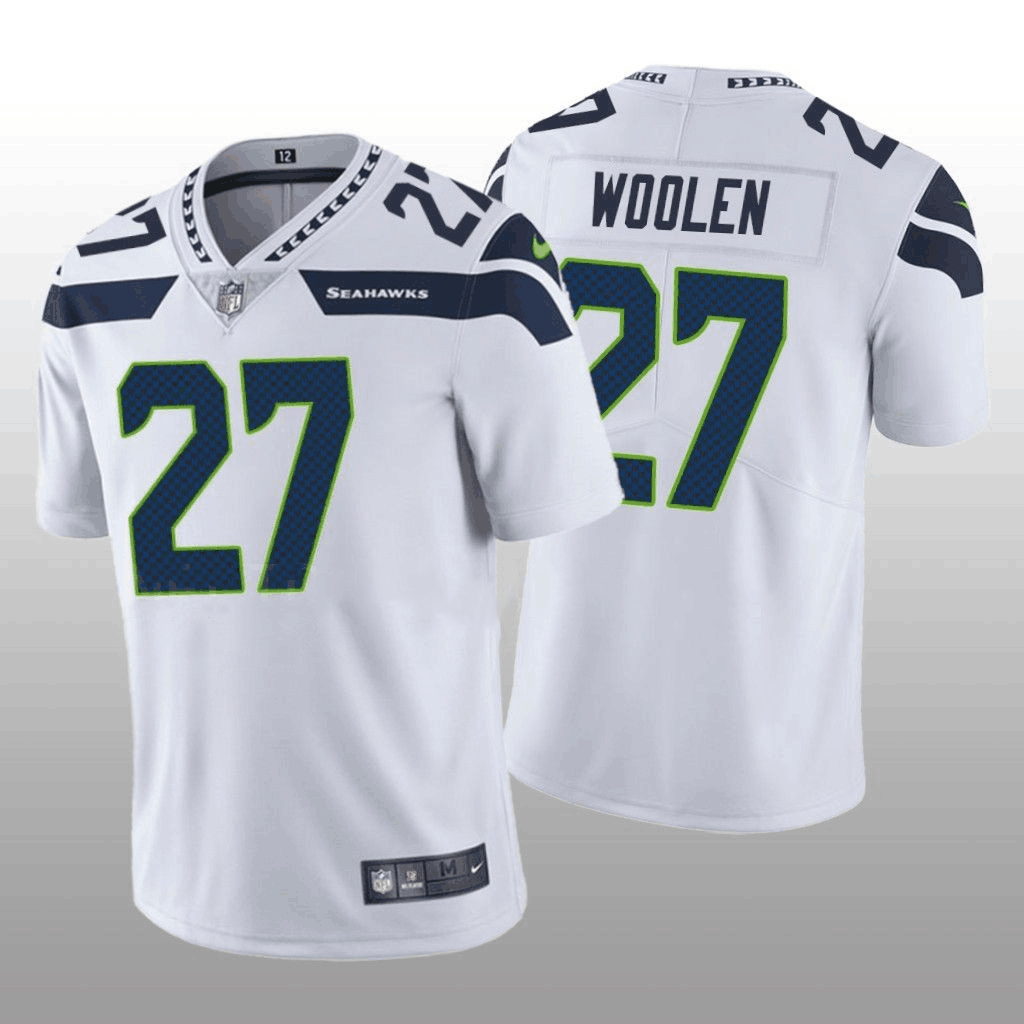 Mens Seattle Seahawks #27 Tariq Woolen White Vapor Untouchable Stitched Football Jersey
