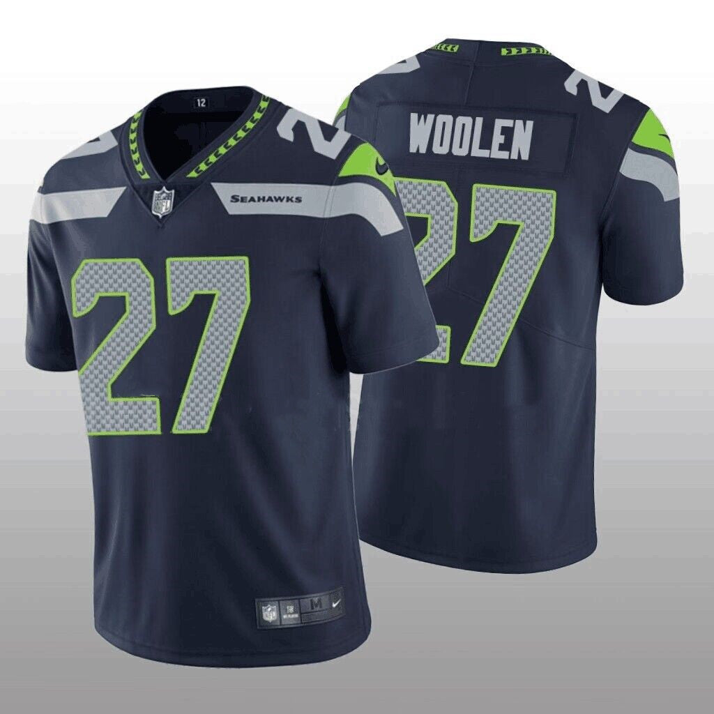 Mens Seattle Seahawks #27 Tariq Woolen Navy Vapor Untouchable Stitched Football Jersey