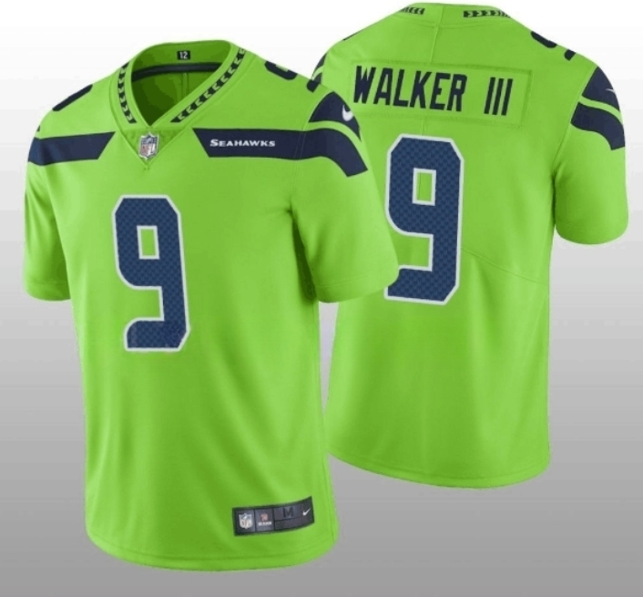 Mens Seattle Seahawks #9 Kenneth Walker III Green Vapor Untouchable Limited Stitched Jersey