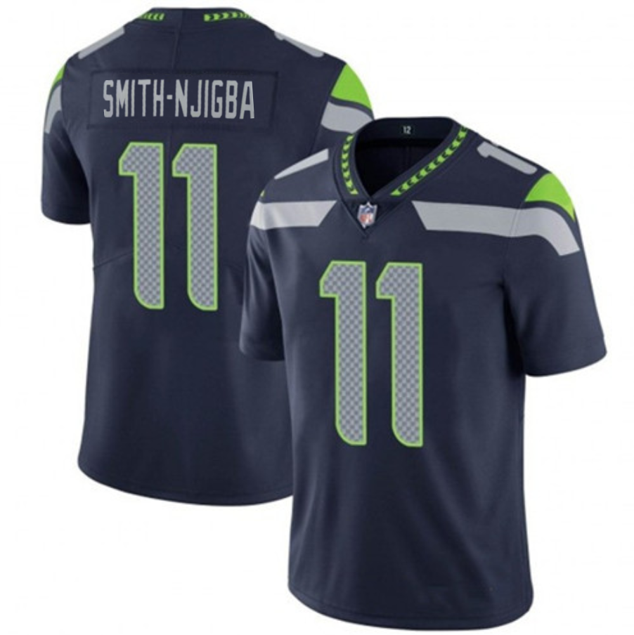 Mens Seattle Seahawks #11 Jaxon Smith-Njigba Navy 2023 Draft Vapor Untouchable Stitched Jersey