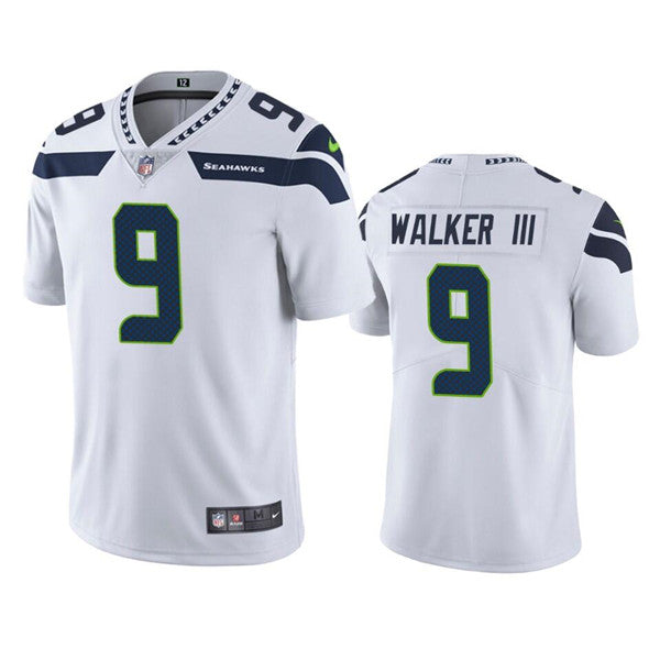 Mens Seattle Seahawks #9 Kenneth Walker III White Vapor Untouchable Limited Stitched Jersey