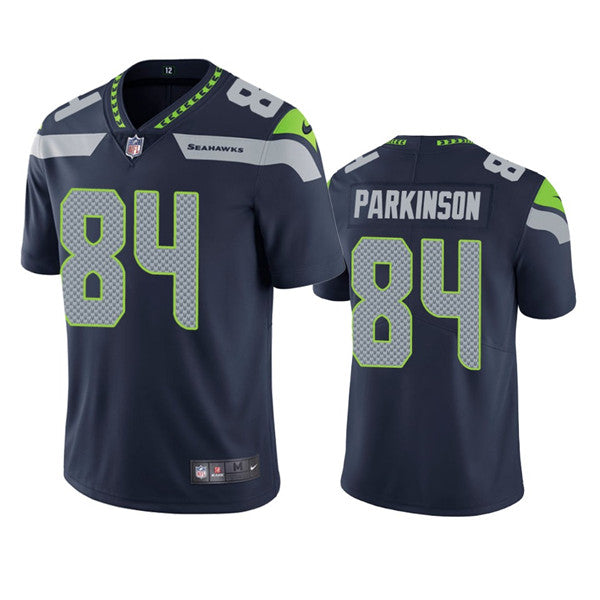 Mens Seattle Seahawks #84 Colby Parkinson Navy Vapor Untouchable Limited Stitched Jersey