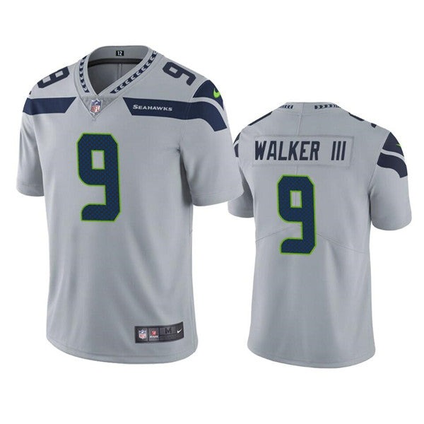 Mens Seattle Seahawks #9 Kenneth Walker III Grey Vapor Untouchable Limited Stitched Jersey