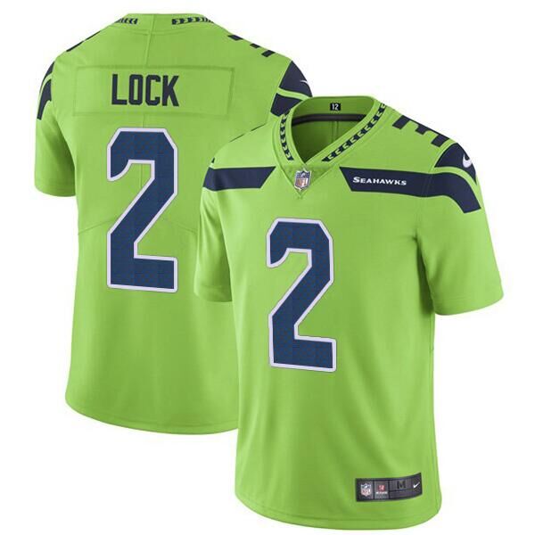 Mens Seattle Seahawks #2 Drew Lock Green Vapor Untouchable Limited Stitched Jersey