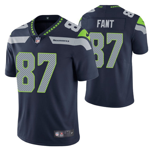 Mens Seattle Seahawks #87 Noah Fant Navy Vapor Untouchable Limited Stitched Jersey