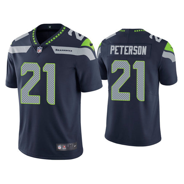 Mens Seattle Seahawks #21 Adrian Peterson Navy Vapor Untouchable Limited Stitched Jersey