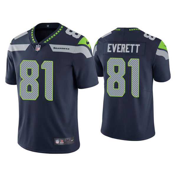 Mens Seattle Seahawks #81 Gerald Everett Navy Vapor Untouchable Limited Stitched Jersey