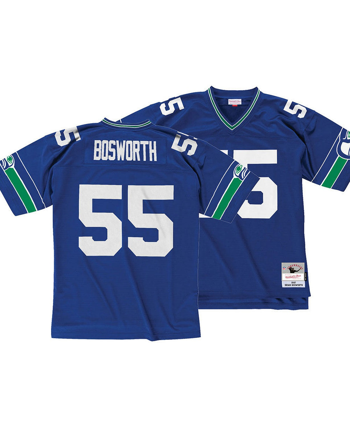 Mens Seattle Seahawks #55 Brian Bosworth Blue Vapor Untouchable Limited Stitched NFL Jersey